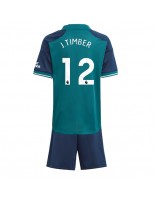 Arsenal Jurrien Timber #12 Kolmaspaita Lasten 2023-24 Lyhythihainen (+ shortsit)